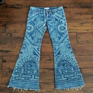 Free People bleached jeans